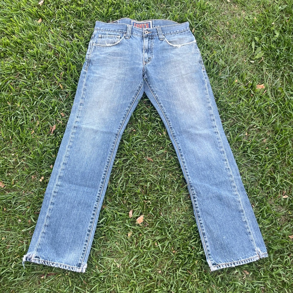 LEVIS 522 SKINNY JEANS SLIT HEM 34
